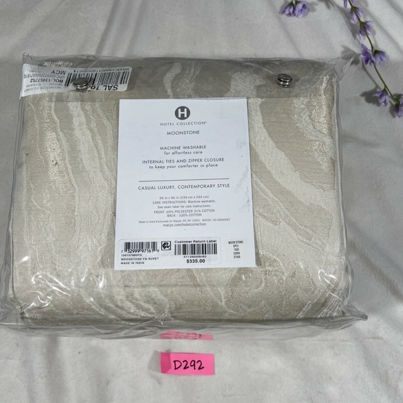 NIB Hotel Collection [ Full / Queen ] Moonstone Duvet Cover Only‎ - Picture 2 of 12